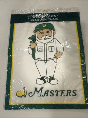 NWT Masters Garden Flag with Green, Yellow & White Caddie Augusta